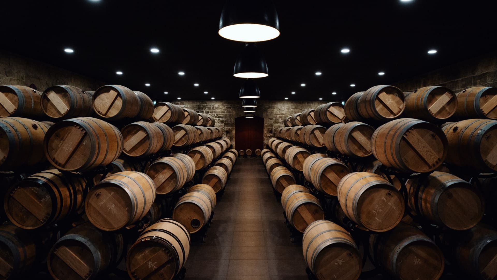 The barrel cellar at Chateau Brane-Cantenac, Margaux.